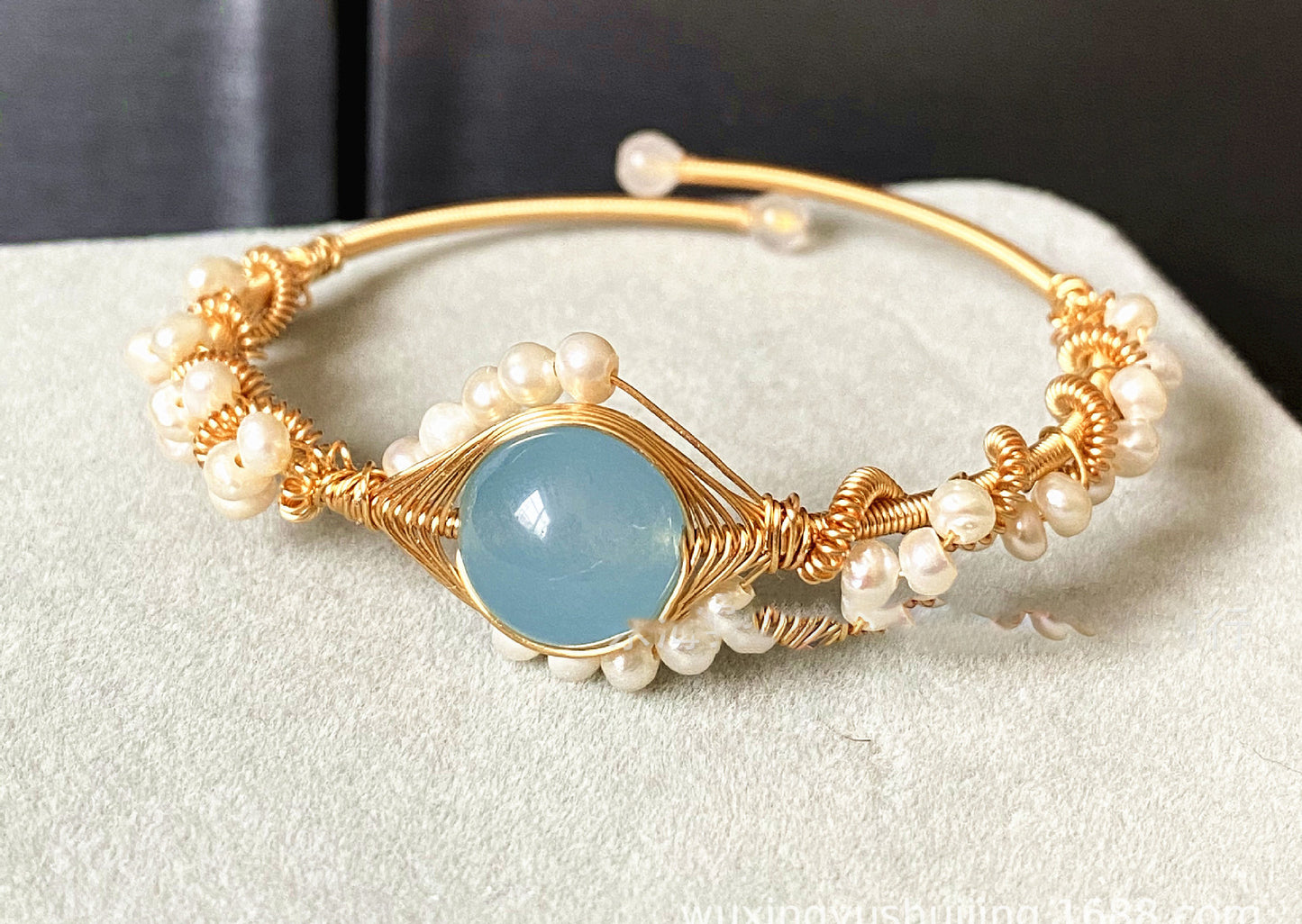 14K GoldWrapped Handmade Pearl Bracelet