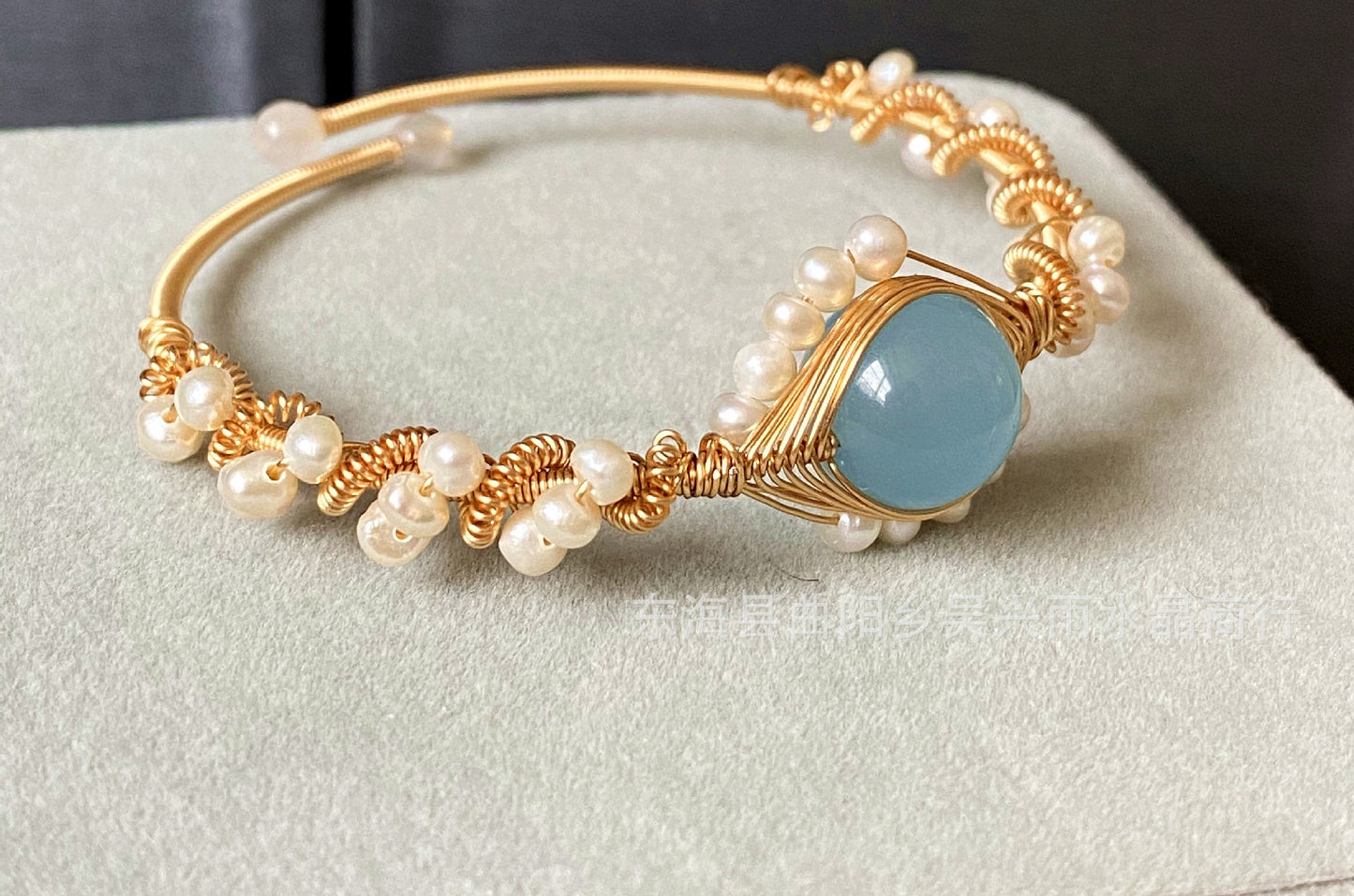 14K GoldWrapped Handmade Pearl Bracelet