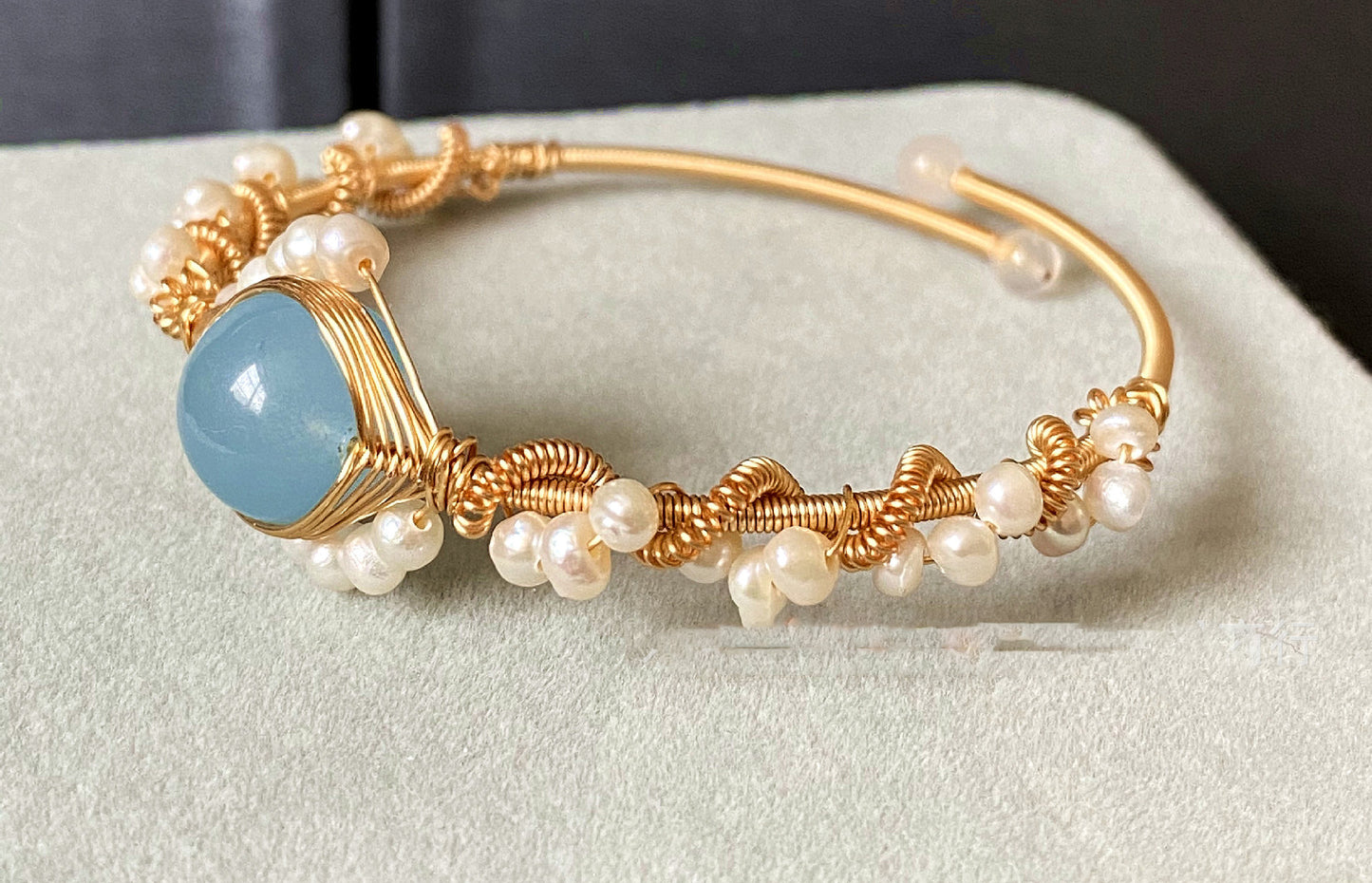 14K GoldWrapped Handmade Pearl Bracelet