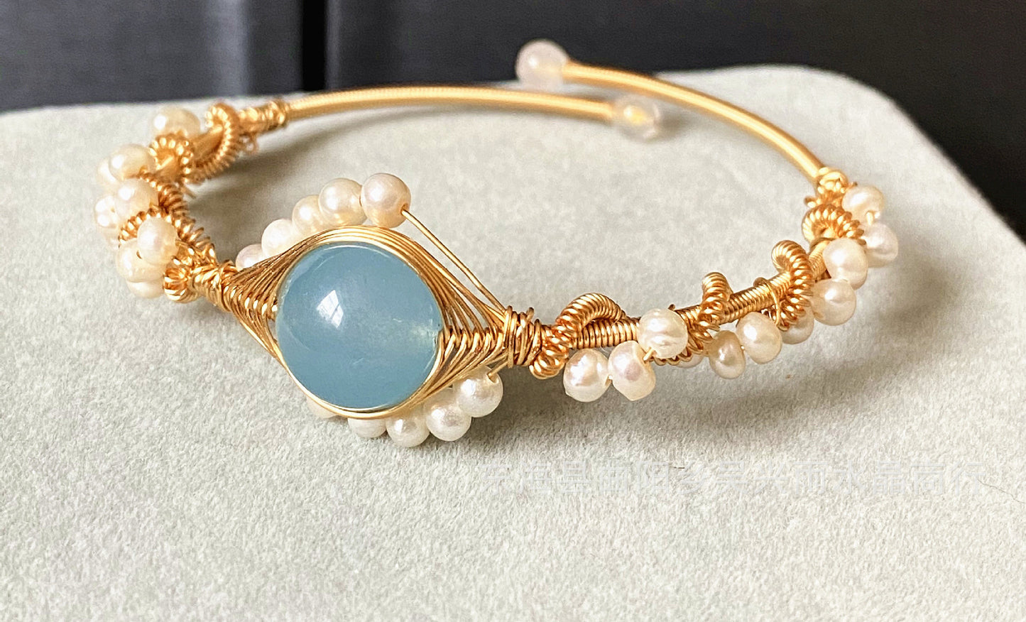 14K GoldWrapped Handmade Pearl Bracelet