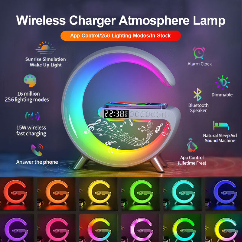 Gogle Shaped LED Lamp Bluetooth Speake Wireless Charger