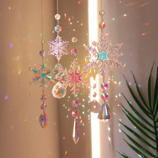Christmas Colorful Snowflake Crystal Sun Catcher