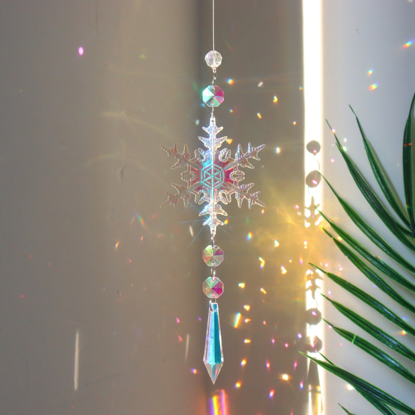 Christmas Colorful Snowflake Crystal Sun Catcher
