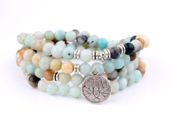 108 Natural Stone Rosary Bracelet