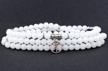 108 Natural Stone Rosary Bracelet