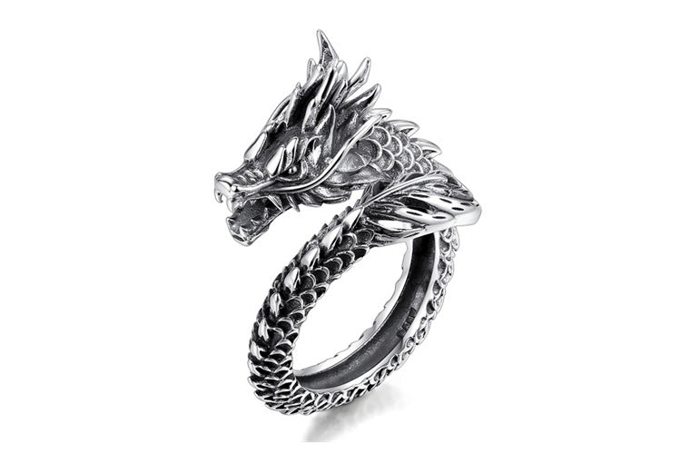 Personalized Retro Dragon Ring