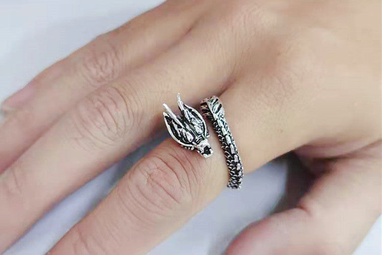 Personalized Retro Dragon Ring