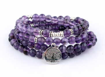 108 Natural Stone Rosary Bracelet