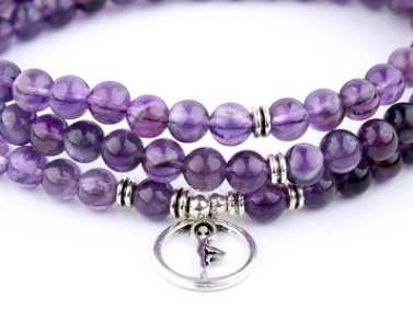 108 Natural Stone Rosary Bracelet