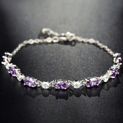 Silver Bracelet Amethyst