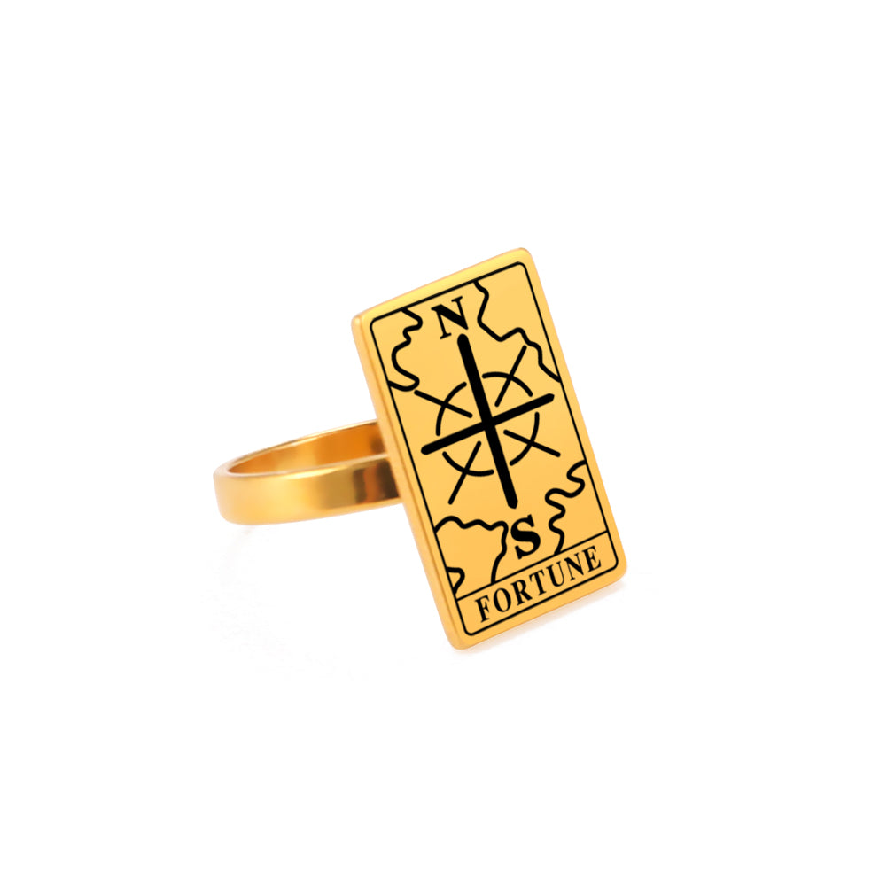 TAROT CARD RING - GOLDEN