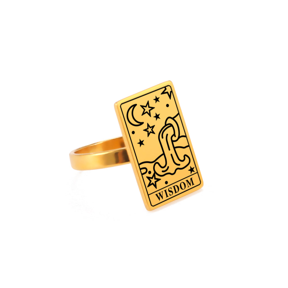 TAROT CARD RING - GOLDEN