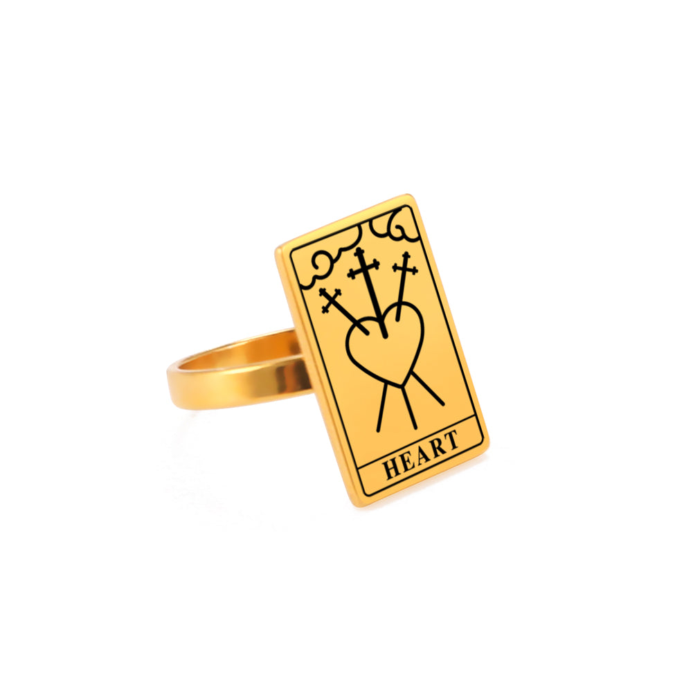 TAROT CARD RING - GOLDEN