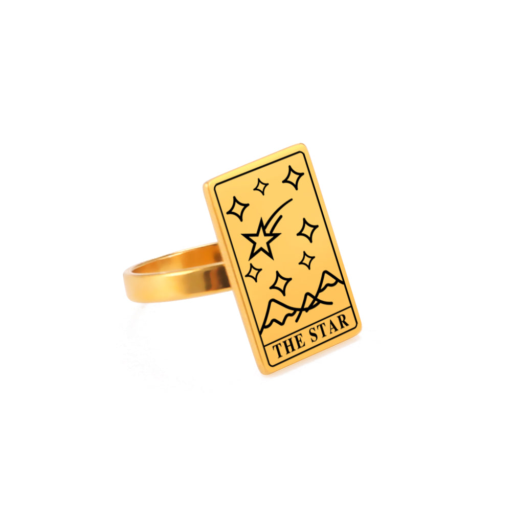 TAROT CARD RING - GOLDEN