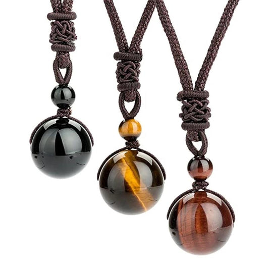 Round Beads Pendants Necklaces